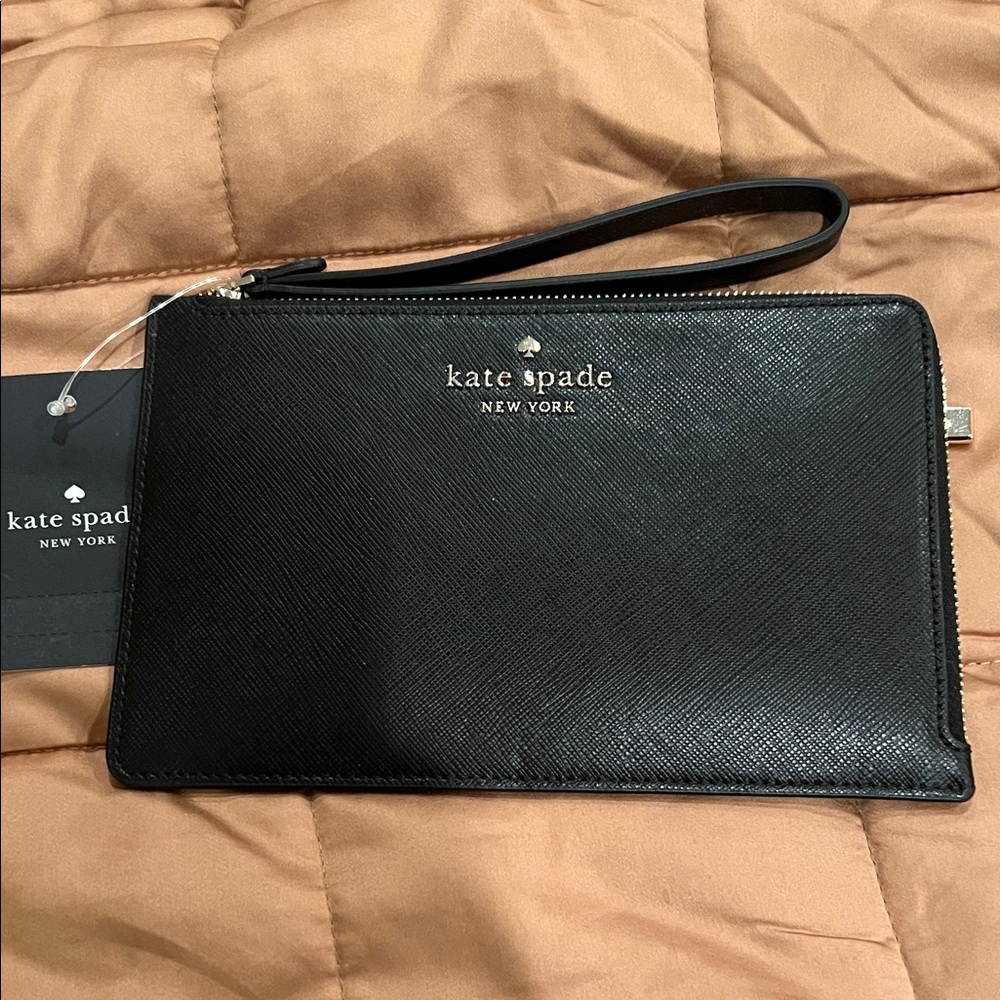 Kate Spade Black Textured Clutch